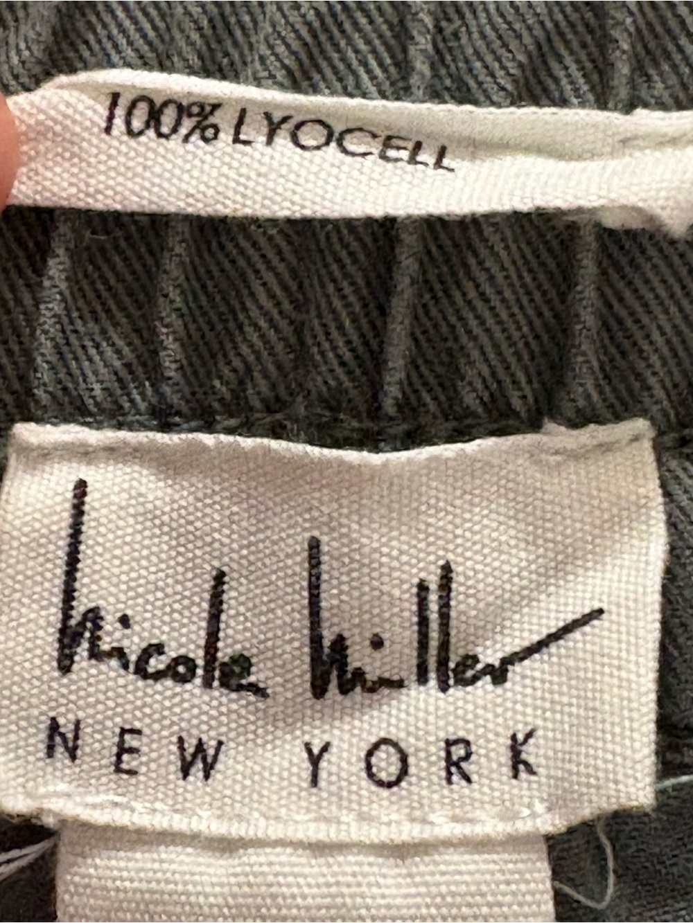 Nicole Miller NY Women's XL Green 100% Lyocell Jogger Pants Elastic Drawstring - Picture 7 of 10